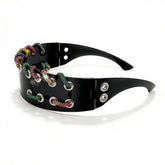Trendy punk glasses y2k flash diamond