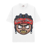 BIG FACE T shirts Pure Cotton High-Street Fashion