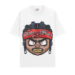 BIG FACE T shirts Pure Cotton High-Street Fashion