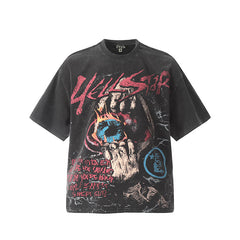 Hellstar T-shirt Direct Printing Pattern High-quality pure cotton high-street clothing