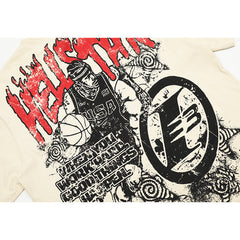 Hellstar T-shirt Direct Printing Pattern High-quality pure cotton high-street clothing