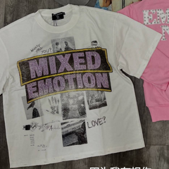 MIXED EMOTION T SHIRTS High-quality streetwear made from 260g pure cotton fabric.