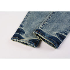 Mens trendy purple jeans 100% cotton Pure Cotton High Street Trend