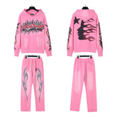 Hellstar Hoodie And Pants Two-Piece Set High-quality pure cotton high-street clothing