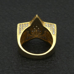 Rings Rap Pentagram Ring Copper Zircon St. Valentine's