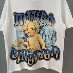 MIXED EMOTION T SHIRTS High-quality streetwear made from 260g pure cotton fabric.
