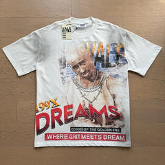 Valeforever Vale T Shirts Stylish washed-effect portrait print