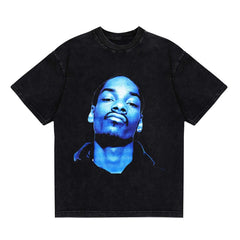 BIG FACE T shirts Pure Cotton High-Street Fashion