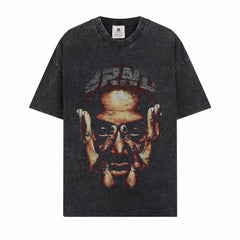BIG FACE T shirts Pure Cotton High-Street Fashion