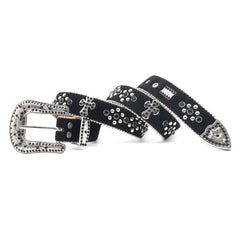Hip-hop punk rhinestone belt horsehair y2k decoration