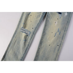Mens trendy purple jeans 100% cotton Pure Cotton High Street Trend