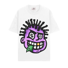 BIG FACE T shirts Pure Cotton High-Street Fashion