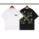 OFF WHITE T SHIRTS High-quality pure cotton high-street style
