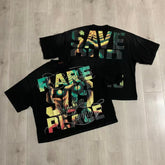 RARE PEACE T SHIRTS High-quality streetwear made from 260g pure cotton fabric.