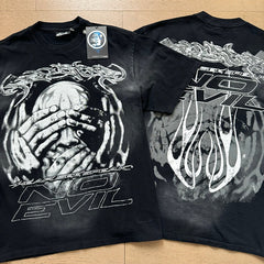 Hellstar T shirts High-street style, pure cotton, loose fit