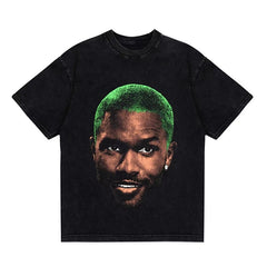 BIG FACE T shirts Pure Cotton High-Street Fashion