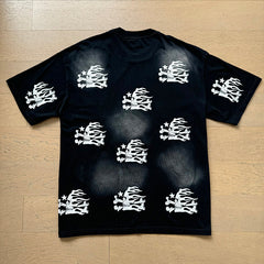 Hellstar T Shirts Washed Aging Process High-quality pure cotton high-street clothing