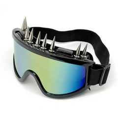 Trendy punk glasses spikes and rivets