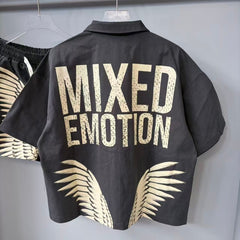 MIXED EMOTION T SHIRTS High-quality streetwear made from 260g pure cotton fabric.