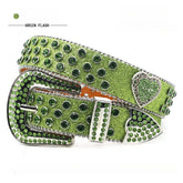 Hip-hop punk rhinestone belt punkfashion