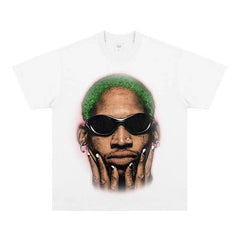 BIG FACE T shirts Pure Cotton High-Street Fashion
