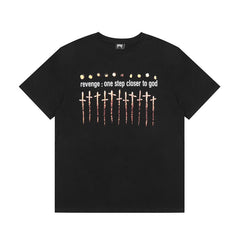 Revenge T Shirts High-quality streetwear with trendy Painted decoration