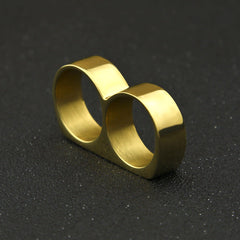 Rings Diamond Ring Double Hole Stainless Steel Spectrum
