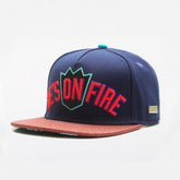 Trendy flat brimmed snapback hats
