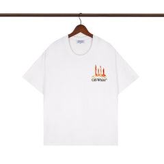 OFF WHITE T SHIRTS High-quality pure cotton high-street style