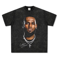 BIG FACE T shirts Pure Cotton High-Street Fashion