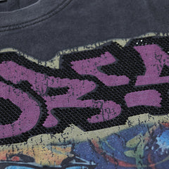 Valeforever Vale T Shirts Washed black with a distressed finish