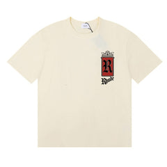 Rhude T Shirts Three-color textured pure cotton print