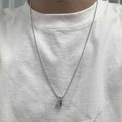 CHH Chrome heart Cross Necklace Vintage Scout Flower Necklace Iris Fall Winter