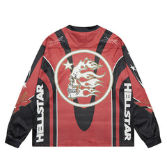 Hellstar Long Sleeve Shirts Hip-hop loose oversize High-quality pure cotton high-street clothing