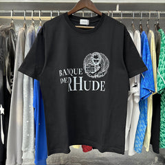Rhude T Shirts Egyptian Pharaoh Print Cotton Casual Short Sleeves Men and Women