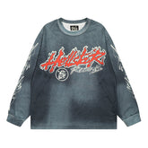 Hellstar Long Sleeve Shirts Hip-hop loose oversize High-quality pure cotton high-street clothing