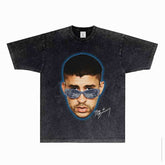 BIG FACE T shirts Pure Cotton High-Street Fashion