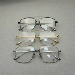 CHH Chrome Hearts Glasses Ultra Light Double Beam Pure Titanium Glasses Frame Myopia Frame