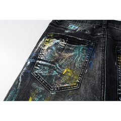 Mens trendy purple jeans 100% cotton Pure Cotton High Street Trend