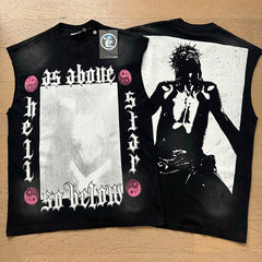 Hellstar T shirts High-street style, pure cotton, loose fit