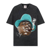 BIG FACE T shirts Pure Cotton High-Street Fashion