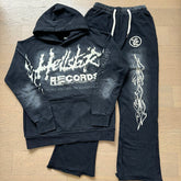 Hellstar Hoodie And Pants Two-Piece Set High-quality pure cotton high-street clothing