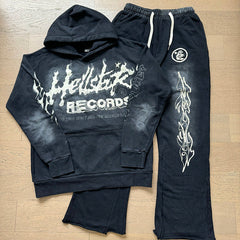 Hellstar Hoodie And Pants Two-Piece Set High-quality pure cotton high-street clothing