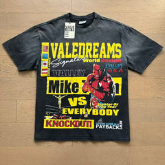 Valeforever Vale T Shirts Washed black with a distressed finish