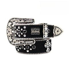 Hip-hop punk rhinestone belt horsehair y2k decoration