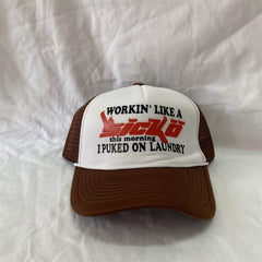 IAN CONNOR SICKO TRUCKER Hat Lettering Fashion