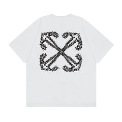 OFF WHITE T SHIRTS High-quality pure cotton high-street style