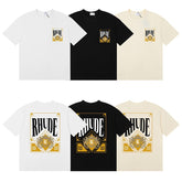 Rhude T Shirts Trendy textured prints