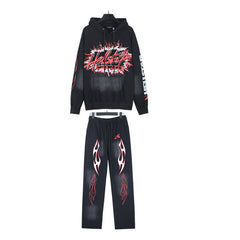 Hellstar Hoodie And Pants Two-Piece Set High-quality pure cotton high-street clothing