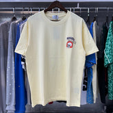 Rhude T Shirts Flame Death Knight Skull Print Cotton Casual Short Sleeve Men and Women